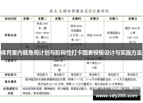 体育室内健身周计划与阶段性打卡图表模板设计与实施方案